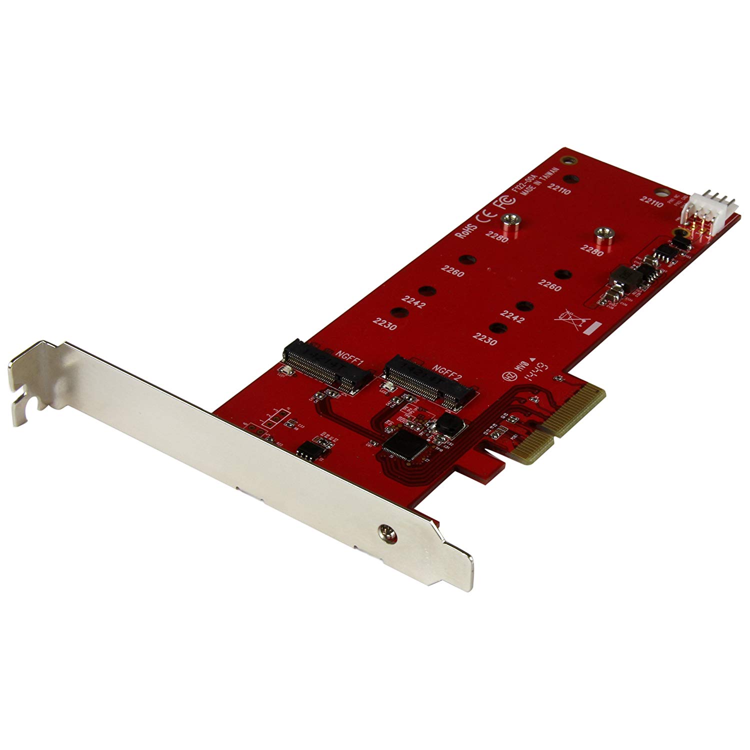 PEX2M2 2x M.2 SATA SSD Controller Card PCI Express Controller
